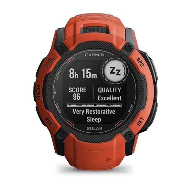 Смарт-годинник Garmin Instinct 2X Solar 50 mm Flame Red (010-02805-01) - зображення 7