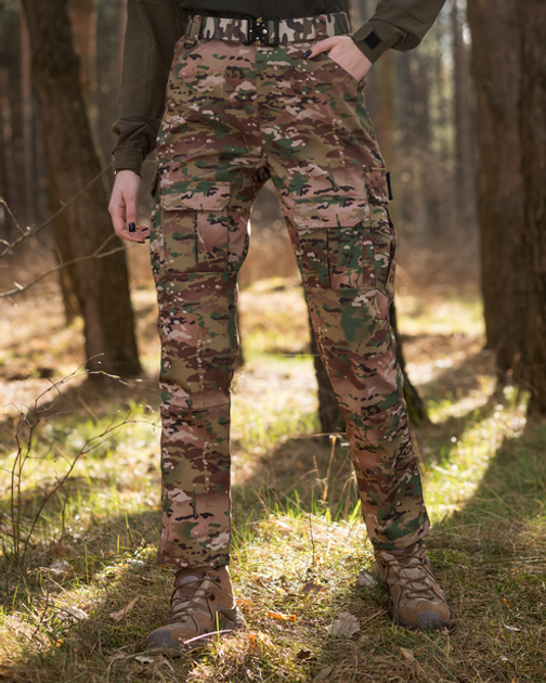 Жіночі брюки карго тактичні BEZET Воїн камуфляж - XL - зображення 1