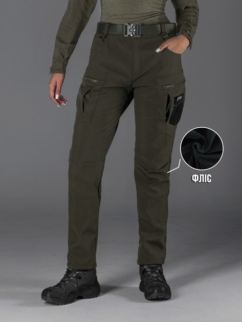 Зимові брюки карго тактичні Softshell BEZET Ешелон хакі - зображення 1