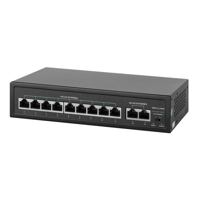 Комутатор мережевий POE GreenVision GV-016-D-09+2P - Фото 2 Комутатор мережевий POE GreenVision GV-016-D-09+2P - изображение 2