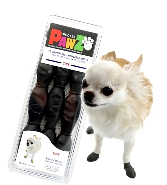 Buty Pawz Dog XXXS 2.5 cm 12 szt Black (0897515001147) - obraz 2