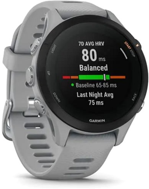 Smartwatch Garmin Forerunner 255S Basic Powder Grey (010-02641-12) - obraz 2