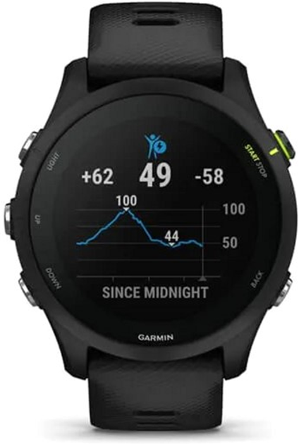 Smartwatch Garmin Forerunner 255 Music 46 mm Czarny (010-02641-30) - obraz 5