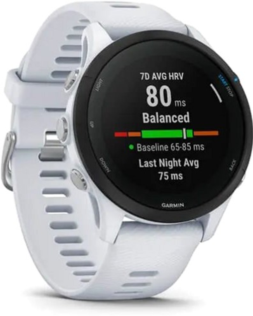 Smartwatch Garmin Forerunner 255 Music Biały (010-02641-31) - obraz 2