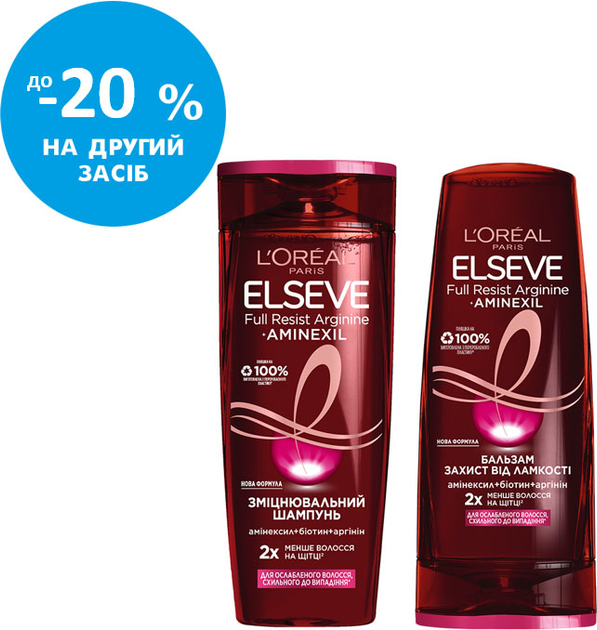 Набор L'Oreal Paris Elseve Full Resist Arginine+Aminexil Шампунь 400 мл ...