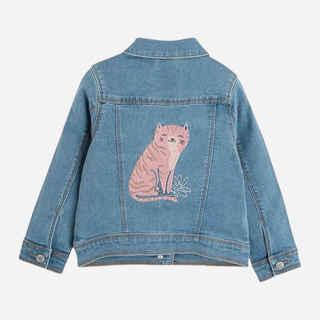 Дитяча джинсова куртка для дівчинки Cool Club CJG2411440 104 см Блакитна (5903977186492) - зображення 2