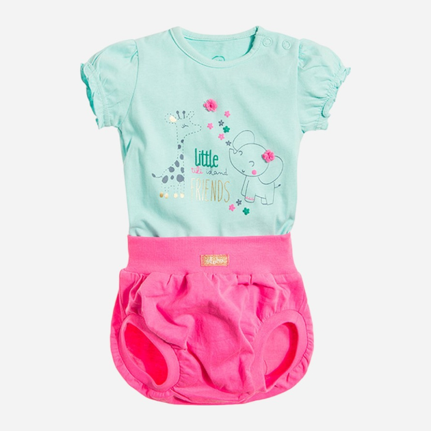 Дитячий літній костюм (боді-футболка + шорти) для новонароджених Cool Club CNG1806681-00 68 см Різнокольоровий (5903272055707) - зображення 2