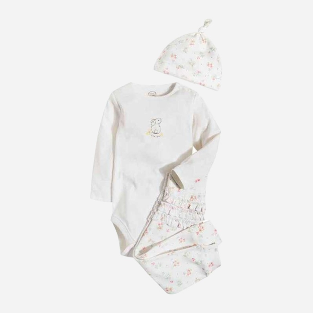 Komplet niemowlęcy (body + spodnie + czapka) dla noworodków Cool Club CNG1905455-00 50 cm Biały (5903272128463) - obraz 1