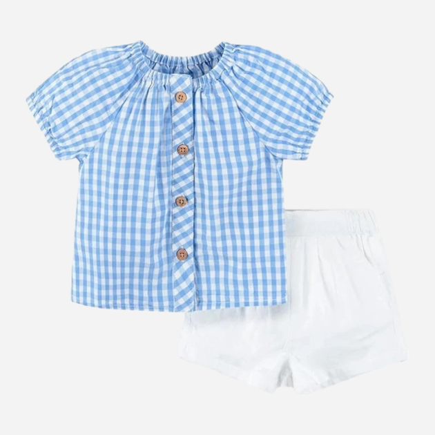 Дитячий літний костюм (блузка + шорти) для дівчинки Cool Club CCG2403259-00 98 см Різнокольоровий (5903977350183) - зображення 1