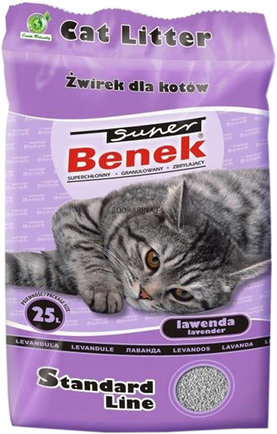 Наполнитель для кошачьих туалетов комкующийся Super Benek Standard ...