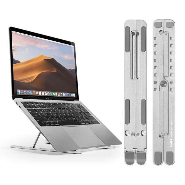 Підставка для ноутбука LAUT Notebook Folding Portable Bracket Silver (L_MB_WS_SL) - Фото 4 Підставка для ноутбука LAUT Notebook Folding Portable Bracket Silver (L_MB_WS_SL) - зображення 4