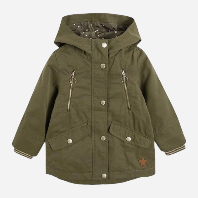 Kurtka-parka przejściowa dziecięca dla dziewczynki Cool Club COG2410188 92 cm Khaki (5903977140647) - obraz 1