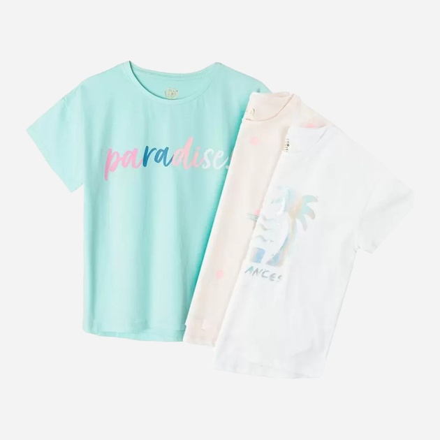 Набір підліткових футболок 3 шт для дівчинки Cool Club CCG2423304-00 146 см Різнокольоровий (5903977351937) - зображення 1