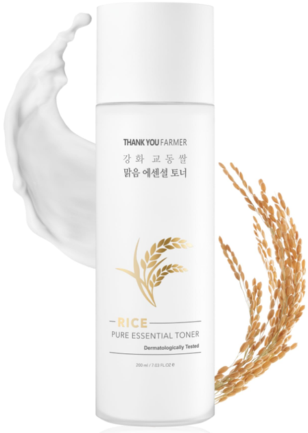 Тонер з екстрактом рису THANK YOU FARMER Rice Pure Essential Toner 200ml - зображення 2