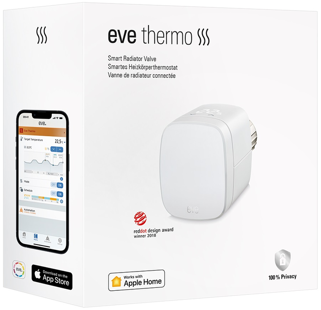 Inteligentny termostat grzejnikowy Eve Thermo biały (10EBP1701) - obraz 2