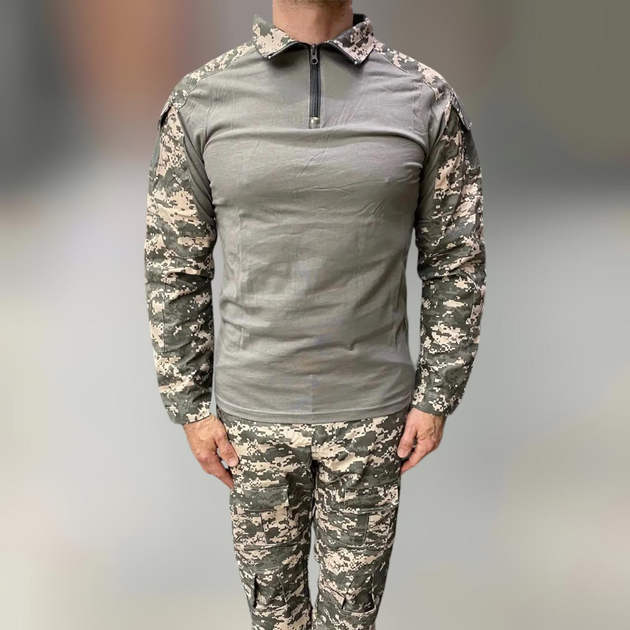 Армейская Кофта Убакс, пиксель НАТО, коттон (хлопок), размер 3XL, Combat, тактическая рубашка Убакс - изображение 1
