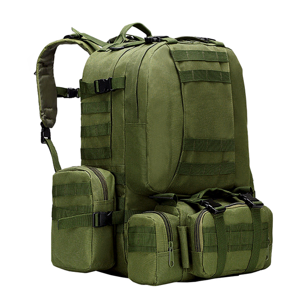 Рюкзак тактичний +3 підсумок AOKALI Outdoor B08 75L Green - зображення 1