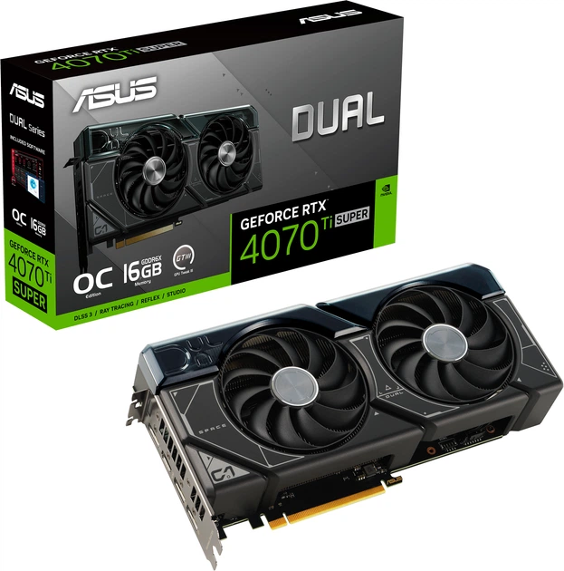 【カナちゃんさん専用】ASUS GeForce RTX4070 Ti Super Видеокарта ASUS PCI-Ex GeForce RTX 4070 Ti SUPER Dual OC Edition
