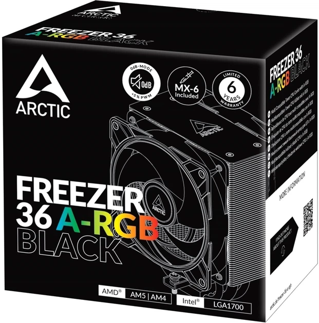 Кулер Arctic Freezer 36 A-RGB (ACFRE00124A) – фото, отзывы