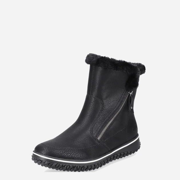 Жіночі зимові черевики Rieker RIEZ4281-00 39 Чорні (4060596809094) - зображення 3