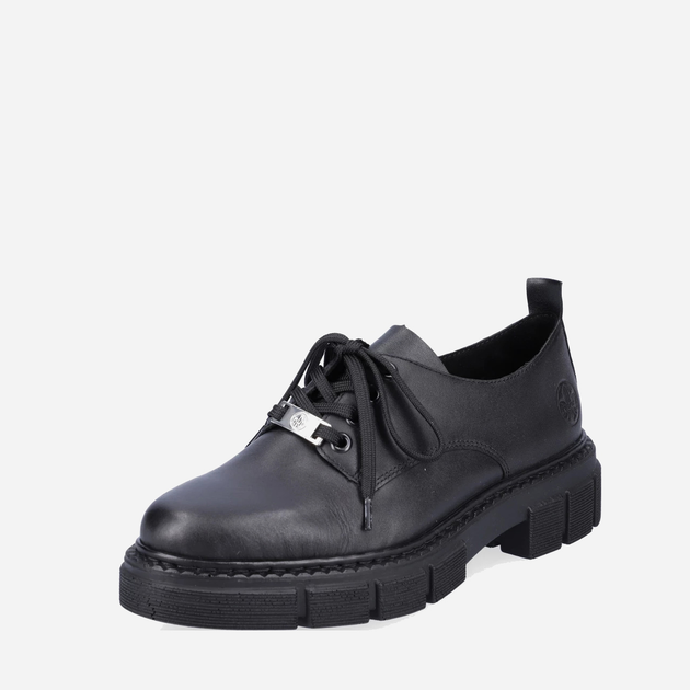 Buty derby damskie skórzane Rieker RIEM3801-00 42 Czarne (4060596876997) - obraz 4