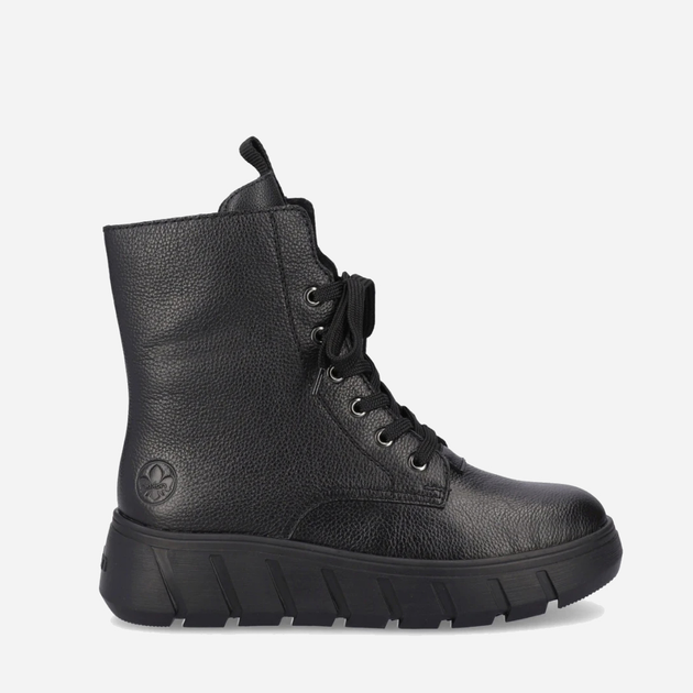 Жіночі зимові черевики високі Rieker RIEY3501-00 39 Чорні (4061811004843) - зображення 1