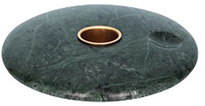 Świecznik Uyuni Chamber marmurowy zielony 11.6 cm x 2 cm (UL-30322) (5708311303227) - obraz 1