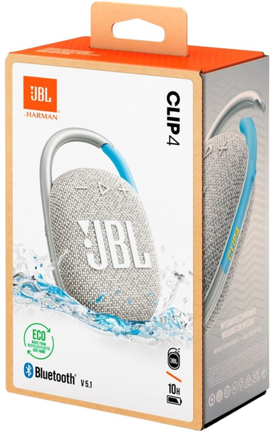 Акустична система JBL Clip 4 Eco White (JBLCLIP4ECOWHT) - зображення 8