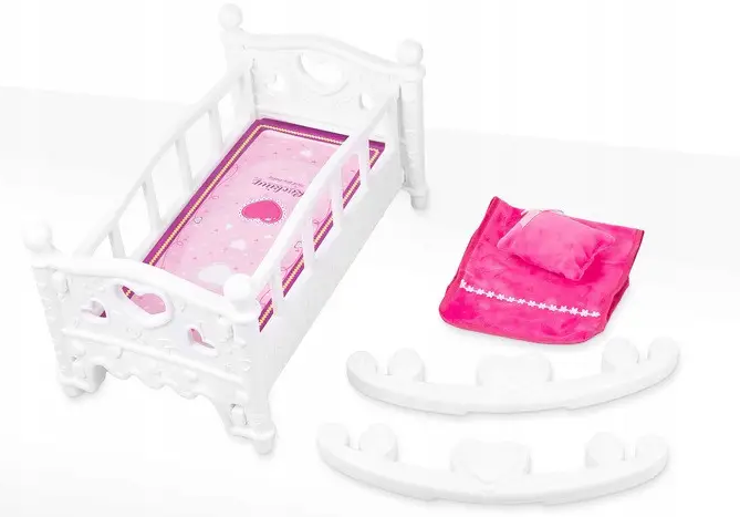 Кукольная кроватка колыбель Kinderplay 2в1 KP6688 - Фото 4 Кукольная кроватка колыбель Kinderplay 2в1 KP6688 - изображение 4