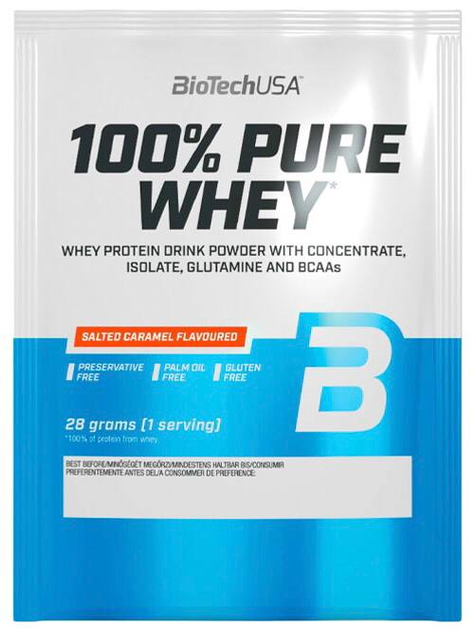 Protein Biotech 100% Pure Whey 28 g Salted Caramel (5999076238583) - obraz 1