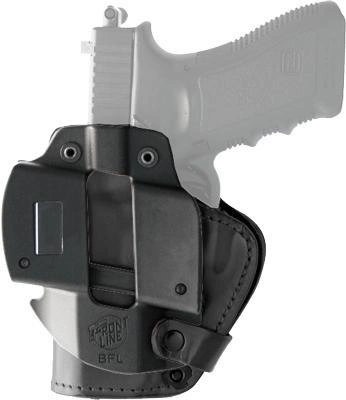 Кобура Front Line LKC для Glock 26/27/28. Матеріал - Kydex/шкіра/замша. Колір - чорний - зображення 2