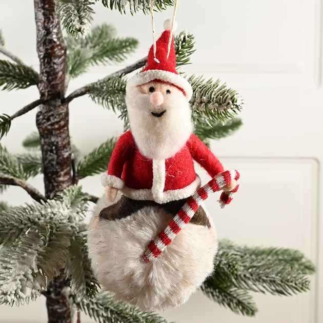 Ялинкова прикраса Det Gamle Apotek Wool Christmas Ornament Santa 17 см (17761844) - зображення 2