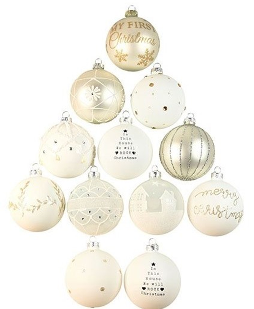 Набір ялинкових прикрас Det Gamle Apotek Christmas Ornament box White 10 см 12 шт (1131434) - зображення 1
