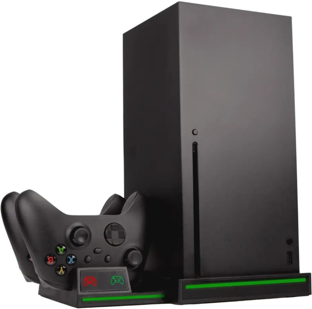 Багатофункціональна підставка для консолі Xbox Series X Steeldigi Jade Mojave Black (XS-CC01B) - зображення 1
