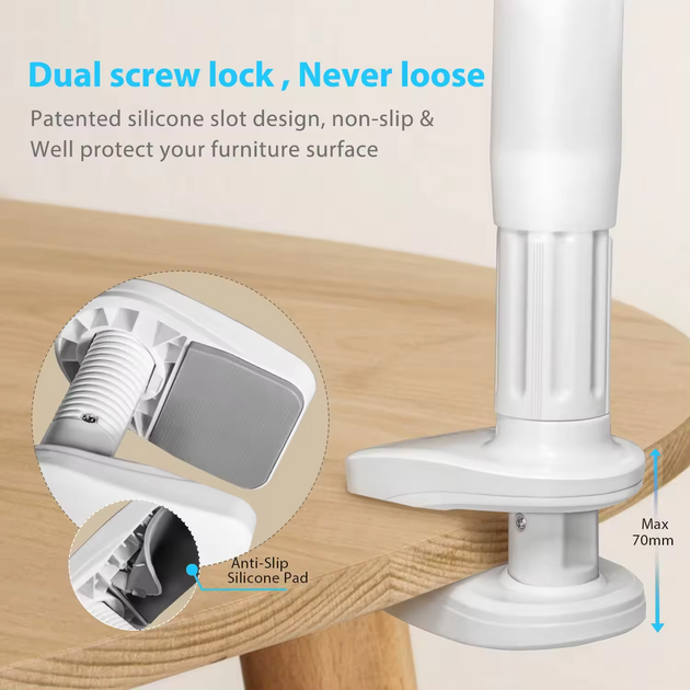 Гнучкий тримач для телефону з прищіпкою VHG IVY 85 см Flexible Mobile Holder White - Фото 5 Гнучкий тримач для телефону з прищіпкою VHG IVY 85 см Flexible Mobile Holder White - зображення 5