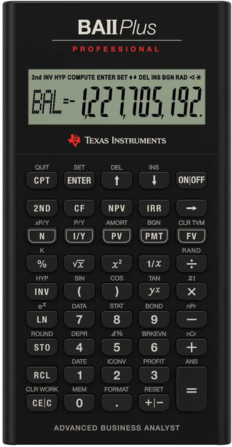 Калькулятор Texas Instruments BAll Plus Financial (TI-BAII Plus) – фото ...