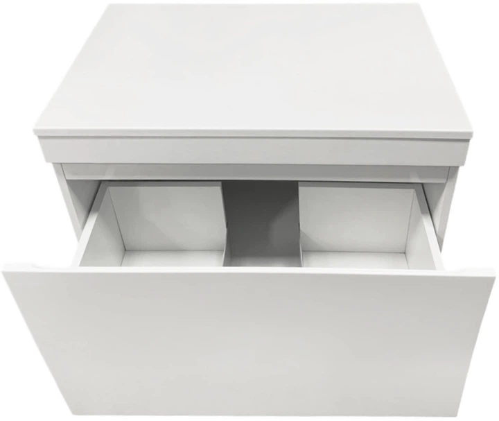 Тумба подвесная ADAMANT Astra W 70 с умывальником Lower New Black Matte/White Glossy - изображение 6