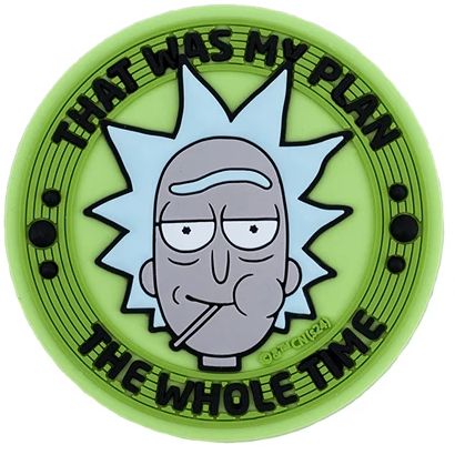 Бейдж на липучці Kite Rick and Morty Зелено-чорний (RM24-3011-1) - зображення 2