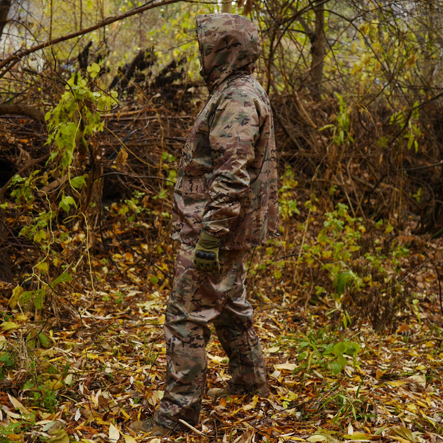 Тактичний дощовик костюм мультикам Водозахисний Комплект Куртка + Штани з чохлом розмір XL - зображення 2