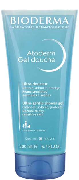 Żel pod prysznic Bioderma Atoderm Gentle Shower Gel do skóry suchej i wrażliwej 200 ml (3401399373237) - obraz 1