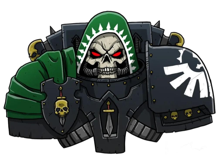 Шеврон патч "Капелан Темних Янголів Warhammer 40000" на ліпучкі велкро - зображення 1