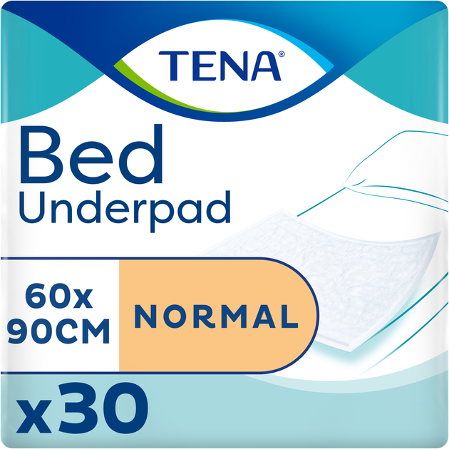 Пелюшки для новонароджених вбирні Tena Bed Normal 60x90 30 шт (7322540529319) - зображення 1