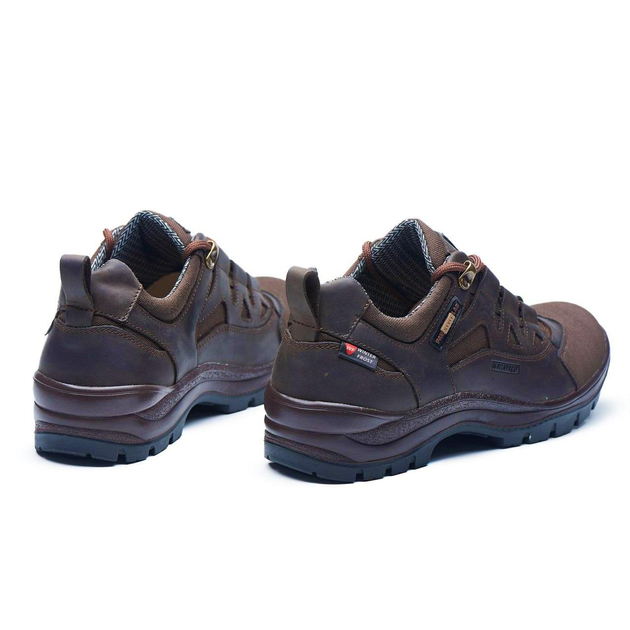 Тактичні кросівки демісезонні PAV 401 коричневі шкіряні з мембраною Winterfrost 46 - зображення 2
