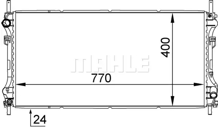 Радіатор охолодження двигуна Transit (V184) 2.0DI (-AC), MAHLE/KNECHT (CR1143000S) - зображення 1