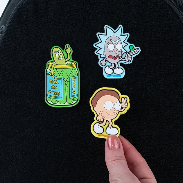 Набір бейджів на липучці Kite Rick and Morty Зелено-жовтий х 3 шт (RM24-3012) - зображення 4