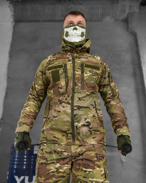 Тактический весенний костюм с наколенниками штаны+куртка L мультикам (85878) - изображение 2