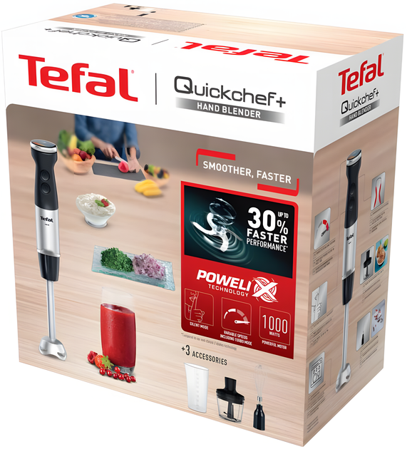 Блендер погружной Tefal Quickchef + 3в1 HB673830 - Фото 16 Блендер погружной Tefal Quickchef + 3в1 HB673830 - изображение 16