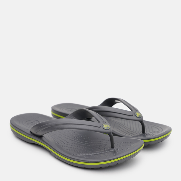 Чоловічі в'єтнамки Crocs Crocband 11033-0A1 42-43 (M9/W11) 27 см Темно-сірий/Зелений (887350970029) - зображення 2