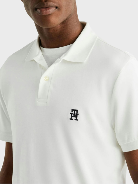 Koszulka polo męska Tommy Hilfiger MW0MW33579-YBR L Biała (8720645713739) - obraz 3