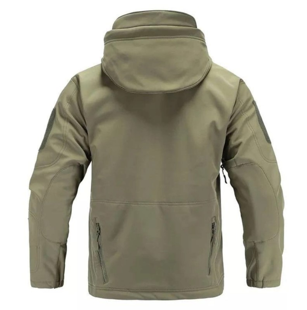 Тактическая мужская куртка Softshell зеленая м - изображение 2